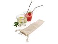 Reusable stainless steel 3 pcs straw set 3