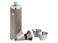 Hip flask with 4 cups