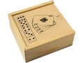 Wooden box with game set