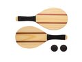 Wooden frescobol tennis set