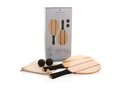 Wooden frescobol tennis set 3