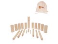 Wooden Kubb game in pouch 4
