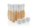 Wooden skittles set