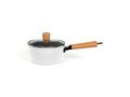 Sauce pan with wooden handles 4