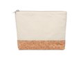 Cosmetic bag in cotton with cork detail 1