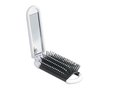 Foldable hairbrush with mirror