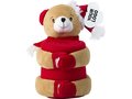 Soft toy animal holding a fleece blanket 2