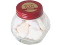 Mini candy jar filled with heart shaped sweets