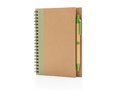 Kraft spiral notebook with pen