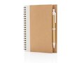 Kraft spiral notebook with pen