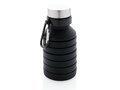 Leakproof collapsible silicone bottle with lid
