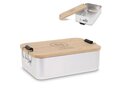 Lunch box aluminium with bamboo lid