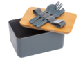 1500 ml Lunchbox with bamboo lid and cutlery set 1