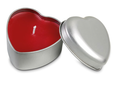Heart shape candle in tin box  1