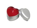 Heart shape candle in tin box 