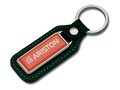 Metal rectangle keyring leather 1