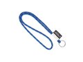 Custom-made polyester lanyard with tri-color cord and full-color or woven label – fully custom design