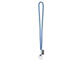 Custom-made polyester lanyard with tri-color cord and full-color or woven label – fully custom design 1