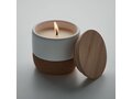 Wax candle in stoneware jar 2