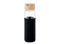 Glass bottle bamboo lid 600ml