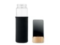 Glass bottle bamboo lid 600ml 3