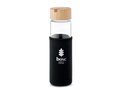 Glass bottle bamboo lid 600ml 6