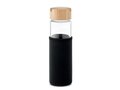 Glass bottle bamboo lid 600ml 2