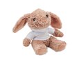 Bunny plush wearing a hoodie