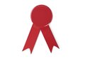 Ribbon style badge pin 2