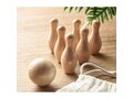 Mini pine wood bowling set 4