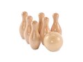 Mini pine wood bowling set 6
