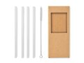 4 reusable glass straws