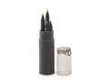 6 black colouring pencils