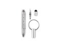 Key ring with twist action pen