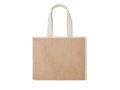Jute and canvas cooler bag