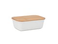Lunch box with bamboo lid