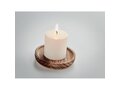 Candle on round wooden base 4