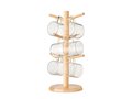 Bamboo cup set holder