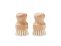 Set of vegetable bamboo brushes