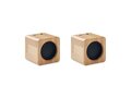 Set of Bamboo wireless speaker