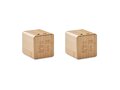 Set of Bamboo wireless speaker