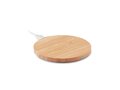 Round wireless charger bamboo