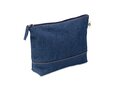 Recycled denim cosmetic pouch