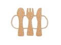 Cutlery shaped cork pot stand 3