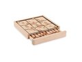 Wooden sudoku board game