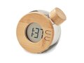 Water powered bamboo LCD clock