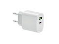 18W 2 port USB charger EU plug