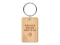 Rectangular bamboo key ring 1