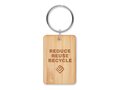 Rectangular bamboo key ring 1