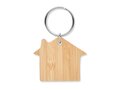 House shaped bamboo key ring 2